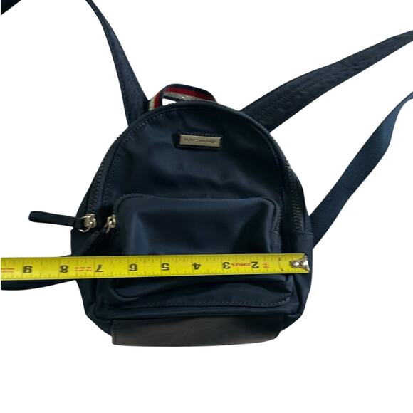 Y2K Mini Backpack Purse Tommy Hilfiger Navy Nylon Preppy Classic - Picture 6 of 9